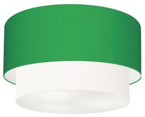 Plafon Para Corredor Cilíndrico SC-3045 Cúpula Cor Verde Folha Branco