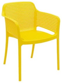 Cadeira Tramontina Gabriela Amarela em Polipropileno e Fibra de Vidro