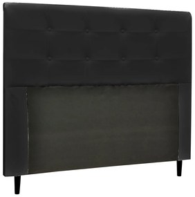 Cabeceira Luna Para Cama Box Casal 140 cm Corino - D'Rossi - Preto