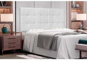 Cabeceira Painel Verona Para Cama Box Solteiro 90 cm Corino - D'Rossi - Branco