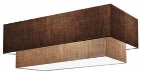 Plafon Para Sala Retangular SL-3044 Cúpula Cor Café Palha