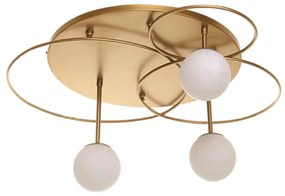 Plafon Ring Circulos Ø60X33Cm Globos Ø10Cm / Ø12Cm / Ø14Cm 3Xg9 - Old... (ROSE FOSCO, CLEAR (Transparente))
