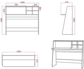 Mesa para Computador Escrivaninha Idealle e Cadeira Giratória CS-02 Preto - Mpozenato