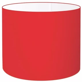 Cúpula Abajur Cilíndrica Cp-8017 Ø40x21cm Vermelho