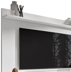 Painel para TV 55 Pol Suspenso 162cm Noruega Branco - Móveis Leão