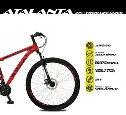 Bicicleta Atalanta Aro 29 Alumínio 21v Câmbio Traseiro Shimano Freio M