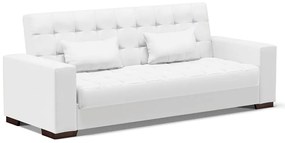 Sofá Cama Casal 3 Lugares 210cm Lisboa Corino D03 - D'Rossi - Branco