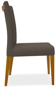 Kit 2 Cadeiras de Jantar Milan Veludo Marrom