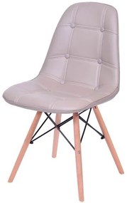 Cadeira Eames Botone Fendi Base Madeira - 43609 Sun House