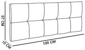 Cabeceira Painel Nina para Cama Box Solteiro 100 cm Suede Marrom Rato D'Rossi