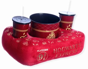 Kit Almofada Porta Pipoca Harry Potter Hogwarts Plataforma 9 34