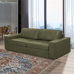 Sofá Decorativo Agatha 2 Lugares Sala de estar 150cm Pés em Madeira Couro Fendi G88 - Gran Belo