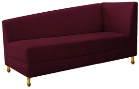 Recamier Valéria 185cm Lado Esquerdo Suede Bordô - ADJ Decor