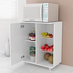 Balcão Fruteira 1 Porta BF3205 Branco - Tecno Mobili