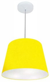 Pendente Cone Amarelo MJ-4155 Para Mesa de Jantar e Estar