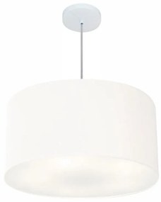 Lustre Pendente Cilíndrico Vivare Md-4080 Cúpula em Tecido 60x30cm - Bivolt