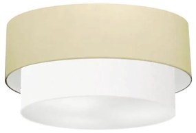 Plafon de Sobrepor Cilíndrico SP-3017 Cúpula Cor Algodão Crú Branco