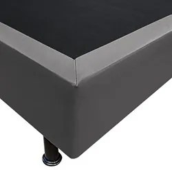 Base Box para Cama Casal 138x188cm Liz S05 Sintético Cinza - Mpozenato