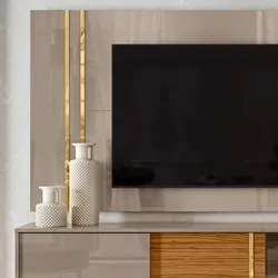 Rack Com Painel Para TV Até 65 Pol. Cronos Fendi/Naturale - Madetec