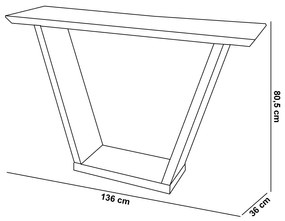 Aparador Sala Estar 136cm Tampo MDF c/ Vidro Lótus Branco D04 - D'Rossi