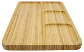 Bandeja Decorativa de Bambu para Petiscos Retangular 2x33x20 cm - D'Rossi