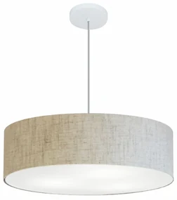 Pendente Cilíndrico Rustico Bege MJ-4221 Para Mesa de Jantar e Estar