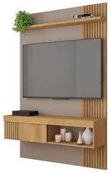 Painel para TV 45 Pol com Bancada Suspensa 120cm Jade Buriti/Fendi - C