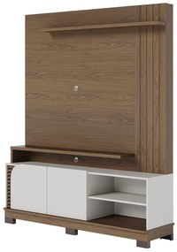 Estante de TV 65 Polegadas 152cm Itaim Amendoa/Off White Matte C04 - D'Rossi