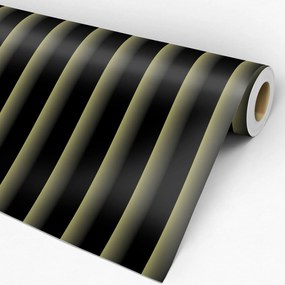 Papel de parede adesivo preto com sombra amarela