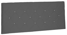 Cabeceira Painel Tânia Para Cama Box King 195 cm Suede - D'Rossi - Cinza