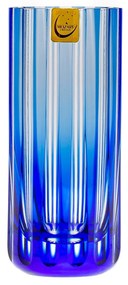 Copo de Cristal Lapidado P/ Long Drink  Azul Escuro - 18