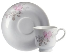 Xicara Café Com Pires 60Ml Porcelana Schmidt - Dec. Maresias 2405