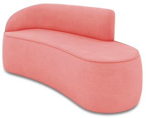 Sofá 3 Lugares Orgânico 180 cm Morgan Suede D03 - D'Rossi - Rose