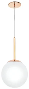 Pendente Globo Fosco Ø25X46Cm 1 X E27 Metal E Globo Ø25Cm |Old Artisan... (CROMADO)