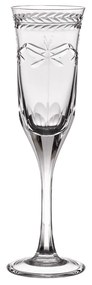 Taça de Cristal Lapidado Artesanal p/ Champagne - Transparente - 87  Incolor - 87
