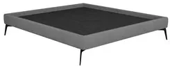 Cama Casal Queen 165cm Pés Metálicos Elisa S05 Veludo Cinza - Mpozenat