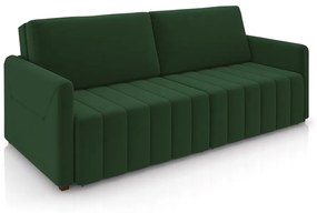 Sofá-Cama Decorativo Retrátil Thanos 2 Lugares 192cm Veludo Verde G45 - Gran Belo