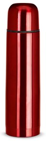 Garrafa Térmica 500 ml Parede Dupla Brilhante Cromado - Vermelho