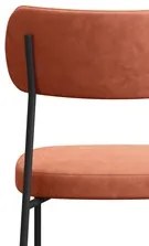 Kit 4 Cadeiras Estofadas Milli Veludo 400 F02 Terracota - Mpozenato