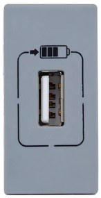 Modulo Tomada Carregador Usb Pial Plus+ 1,5a Cinza