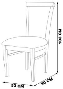 Kit 6 Cadeiras Decorativa Sala de Jantar Madeira Maciça Fabregas Facto Pérola/Capuccino G42 - Gran Belo