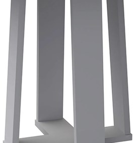 Mesa de Jantar Quadrada Tampo com Vidro Leka 100 cm Preto Base Off White - D'Rossi