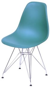 Cadeira Eames Polipropileno Azul Petroleo Base Cromada - 43034 Sun House