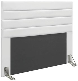 Cabeceira Rubi Para Cama Box Casal 140 cm Corino Branco - D'Rossi