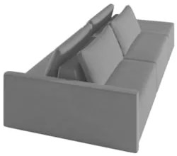 Sofá Ilha Modular com Puff para Sala Living 232cm Georgia Z08 Veludo C