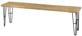 Banco Bronx Live Edge Driftwood com Base Grafite 140cm - 49061 Sun House