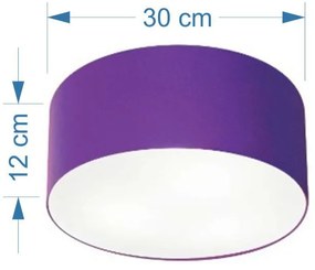 Plafon Para Sala Cilíndrico SL-3010 Cúpula Cor Roxo