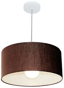 Pendente Cilíndrico Café MJ-4052 Para Mesa de Jantar e Estar