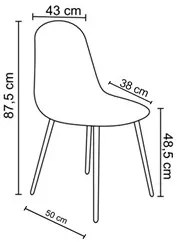 Cadeira de Jantar Moderna Slim Pés Madeira Lânia R02 Linho Cáqui - Mpo