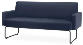 Sofa Pix com Bracos Assento Crepe Azul Base Aco Preto - 55101 Sun House